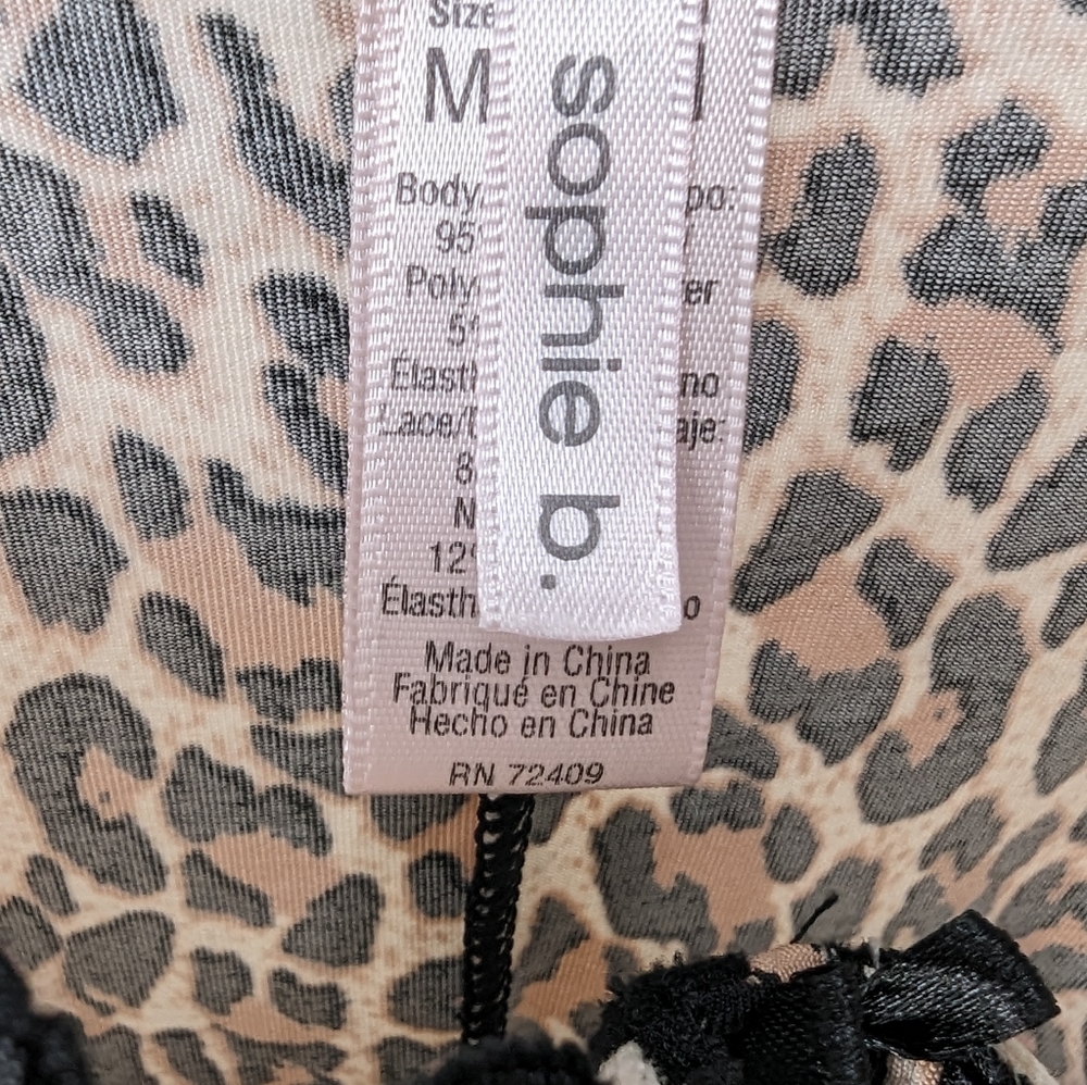 Sophie b 2pc leopard print camisole and thong Medium 240527 - Picture 4 of 5